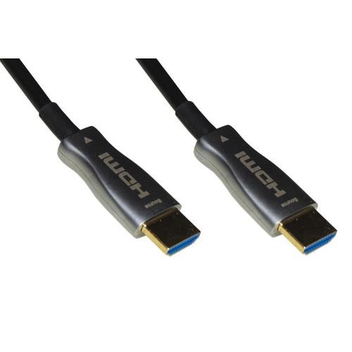 Image of CAVO LINK HDMI 2.0 TO HDMI, M/M, 20MT, AOC FIBRA OTTICA IBRIDO, HDCP, ARC, EDID 4K - 60HZ, 4:4:4, NERO, LKCHD20F075