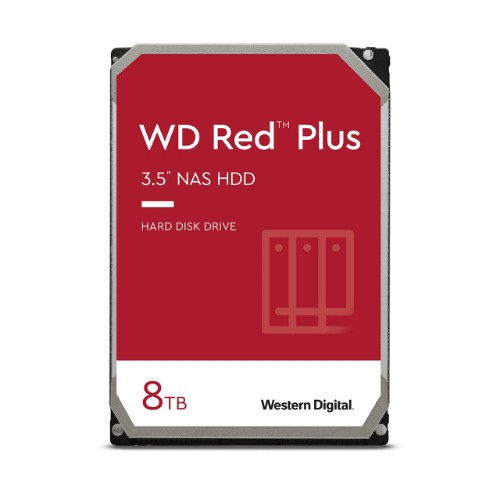 Image of HD WD SATA3 8TB 3.5" RED PLUS INTELLIPOWER 256mb cache 24x7 - NAS HARD DRIVE - WD80EFPX075