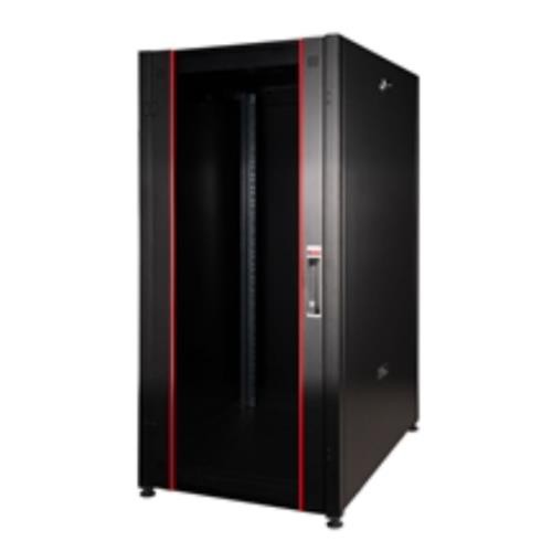 Image of RACK LINK 19'' ARMADIO 26U (A)1291, (L)600, (P)1000 SERIE EAVI PORTA VETRO COLORE NERO Capacità di carico 1000 kg-LK1926U610PVN075