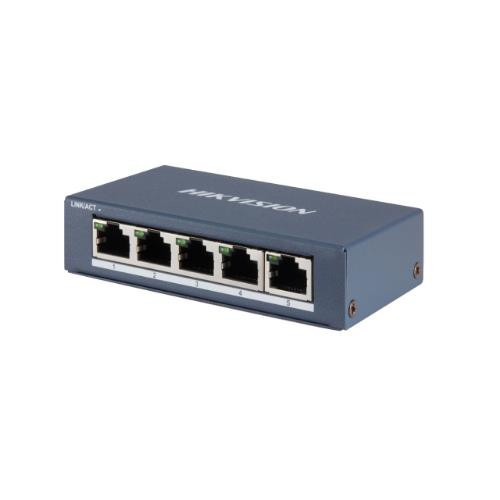 Image of SWITCH HIKVISION 5 Gigabit RJ45 ports, Desktop Steel Case Unmanaged Switch - DS-3E0505-O075