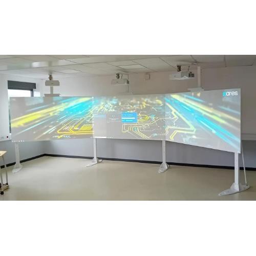 Image of STRUTTURA IMMERSIVA EUROMET ITS-Frameless Immersive Support Col. Bianco+3bianco Wooden Board 120'(x bundle IM5-EURO02/IM5-EURO03)075