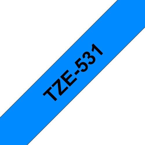 Image of NASTRO BROTHER TZE531 Laminato da 12 mm (8 m) Nero/Blu075