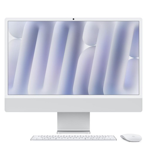 Image of AIO APPLE iMac 24" Retina 4.5K 256GB SSD chip Apple M4 con CPU 10-core e GPU 10-core, 16GB - Argento - MWUU3TA075