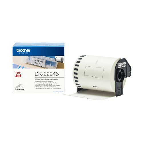 Image of NASTRO BROTHER DK-22246 ADESIVO Nero/Bianco 103.6mm x 30.48m075