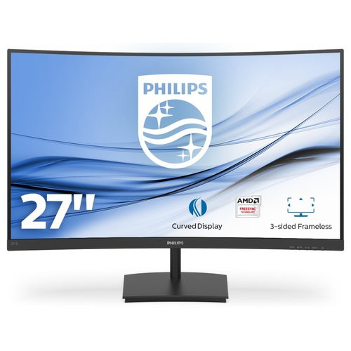 Image of MONITOR PHILIPS LED 27" Wide CURVED 271E1SCA/00 VA 1920x1080 4ms 250cd/mq 3000:1(Mega Infinity DCR)2x3W MM VGA HDMI GAMING 75 Hz075