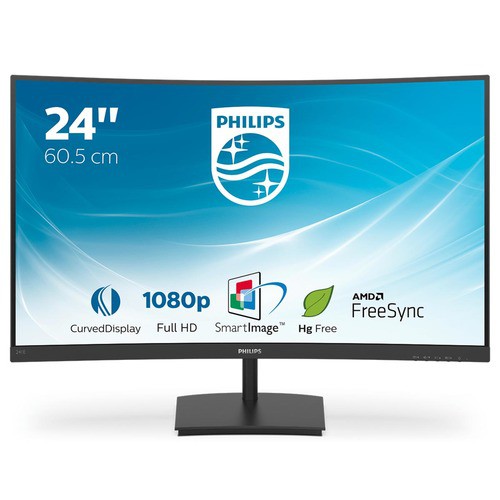 Image of MONITOR PHILIPS LED 23.6" Wide CURVED 241E1SC/00 VA 1920x1080 4ms 250cd/m² 3000:1 Mega Infinity DCR VGA HDMI GAMING075