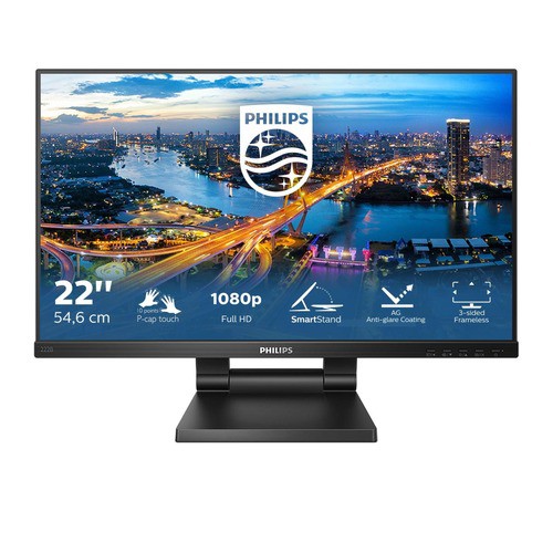 Image of MONITOR PHILIPS TOUCH LED 21.5" Wide 222B1TC/00 IPS 1920x1080 4ms 250cd/mq 1000:1(50000.000:1)2x2 MM REG.H PIVOT VGA HDMI DP USB