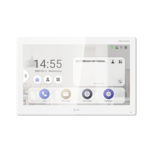Image of HIKVISION monitor/Tablet AndROId ver 10 IP 10". Display Tecnologia IPS, Touch screen capacitivo, DS-KH9510-WTE1
