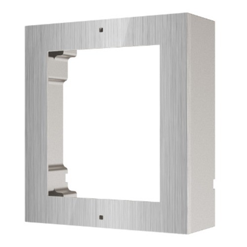 Image of HIKVISION Cornice 1 modulo. Contiene cornice e scatola da parete per posto esterno silver in alluminio - DS-KD-ACW1/S