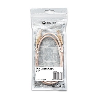 Image of Atlantis cavo di Rete Cat 6: Cavo di rete UTP (patch cord) categoria Cat-6 Lunghezza 0,5m P019-LN_6-U-0A075