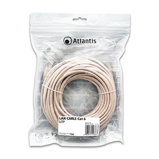 Image of Atlantis cavo di Rete Cat 6: Cavo di rete UTP (patch cord) categoria Cat-6 Lunghezza 15m P019-LN_6-U-YA075