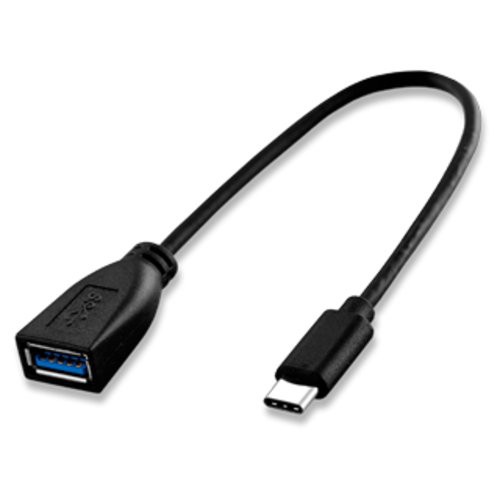 Image of CAVO ADATTATORE ATLANTIS USB-C TO USB A 3.0, M/F, 0,15MT, NERO, A04-TC_UB3-01075