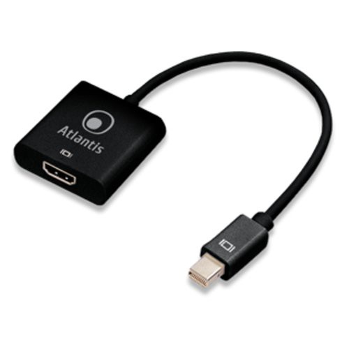 Image of ADATTATORE ATLANTIS MINI DISPLAYPORT TO HDMI, M/F, 0,17MT, NERO, A04-MINIDP_HDMI075