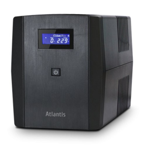 Image of UPS ATLANTIS A03-S1200 Server UPS 1200VA (700W)Stepwave Line Interactive Doppia Batteria (12V@7A/h)USB 3prese IEC+2 schuko075