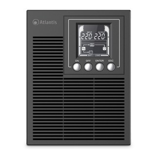 Image of UPS ATLANTIS A03-OP1002XLN Server Online 1000VA (700W) Tower doppia batteria USB/EPO/RS232 1xIEC 2xSchuko LCD075