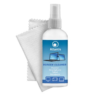 Image of BOMBOLETTA SPRAY ATLANTIS P002-1002227 Detergente per monitor 100ml + panno microfibra 20x20 cm075