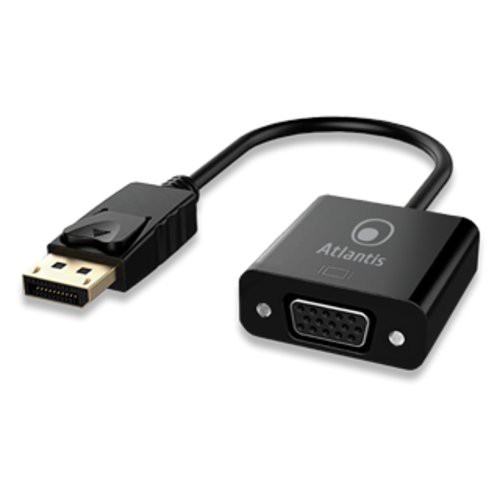 Image of ADATTATORE ATLANTIS DISPLAYPORT TO VGA, M/F, 0,20MT, NERO, A04-DP_VGA075