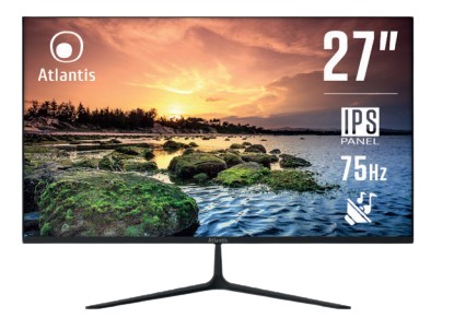 Image of MONITOR ATLANTIS LED 27" Wide A05-HE27I-VHDM IPS 1920x1080 5ms 240±10cd/m² 1.000:1 VESA MM VGA HDMI DP nero075