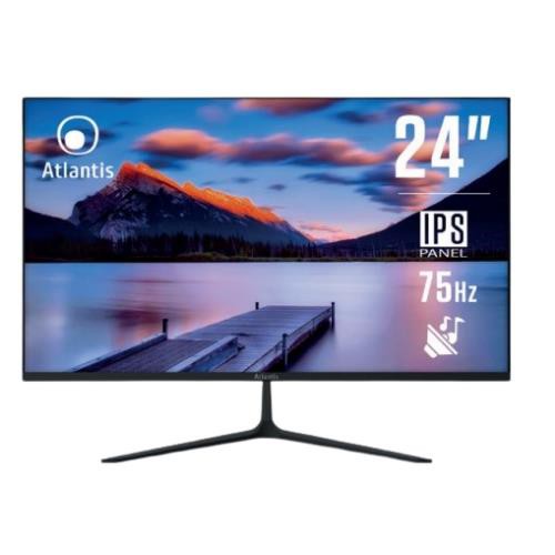 Image of MONITOR ATLANTIS LED 23,8" Wide A05-HE24I-VHDM IPS 1920x1080 5ms 235±10cd/m² 1.000:1 VESA MM VGA HDMI DP nero075