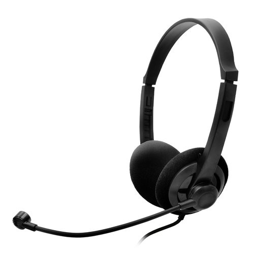 Image of CUFFIA STEREO CON MICROFONO ATLANTIS P003-USB501 USB cavo 1,8m Nero075