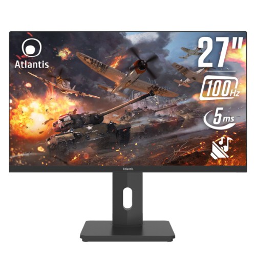 Image of MONITOR ATLANTIS GAMING LED 27" Wide A05-UX27IF-VHDM IPS 1920x1080 5ms 270cd/m² 1.000:1 VESA MM PIVOT Reg. h DP HDMI VGA nero075