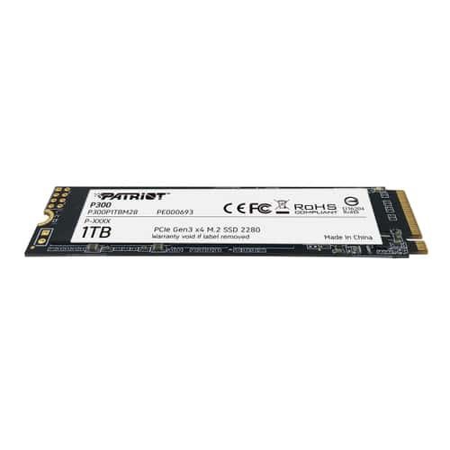 Image of SSD PATRIOT 1TB P300 M.22280 PCIe Gen3 x4 READ:1700MB WRITE:1650 MB/S - P300P1TBM28075