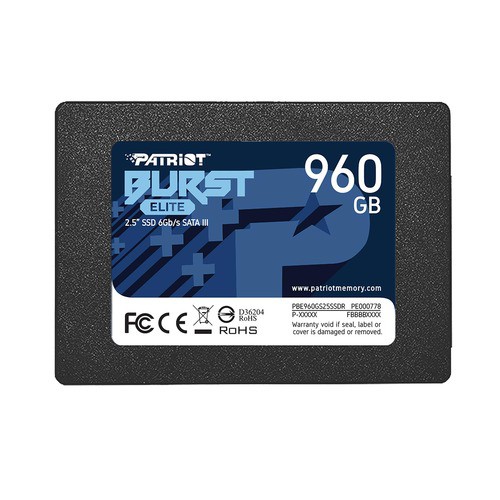 Image of SSD PATRIOT 960GB BURST ELITE 2.5" SATA3 READ:450MB/WRITE:320 MB/S - PBE960GS25SSDR075