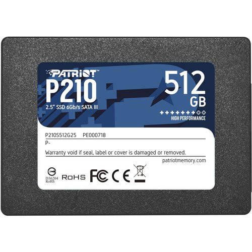 Image of SSD PATRIOT P210 2.5" 2TB SATA3 READ:530MB/WRITE:460 MB/S - P210S2TB25 - GAR. 3 ANNI075