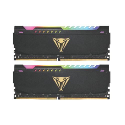 Image of KIT DDR4 PATRIOT "VIPER STEEL RGB BLACK HS KIT" 32GB (2x16GB) 3600Mhz - RGB- PVSR432G360C8K075