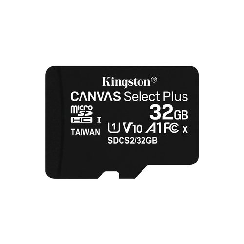 Image of SD-MICRO KINGSTON 32GB CLASS 10 UHS-I 80MB/s + ADATTATORE Canvas Select Plus - SDCS2/32GB