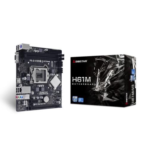 Image of MB BIOSTAR H61MHV3 LGA 1155 H61 2DDR3 VGA+HDMI PCIE, 4*SATA mATX075