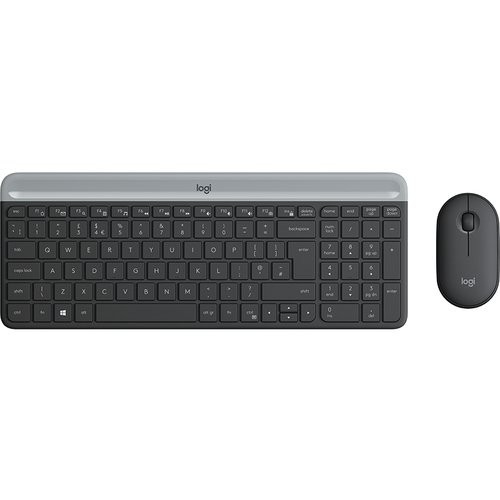 Image of TASTIERA LOGITECH+MOUSE Wireless Desktop MK470 COMBO USB ULTRASOTTILI Colore GRAFITE 920-009196075