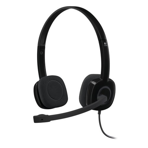 Image of CUFFIA LOGITECH "H151" CON MICROFONO, Jack 3,5mm, NERO - 981-000589075