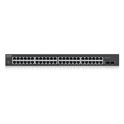 Image of SWITCH ZYXEL GS-1900-48HP 48P LAN GIGABIT 24P PoE+ 2 porte SFP Gigabit, Supporto IPv6, VLAN, WEB MANAGED Rack075