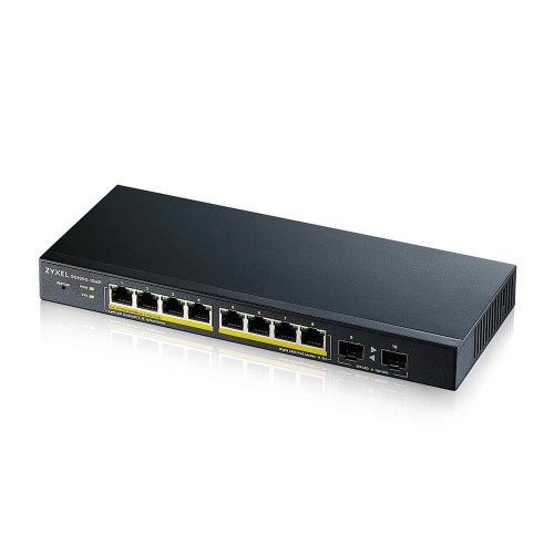 Image of SWITCH ZYXEL GS1900-10HP V2 8P GIGABIT POE (EROGAZIONE POE FINO A 70W) +2P SFP SUPP IPV6, VLAN DESIGN SENZA VENTOLE,WEB MANAGED075