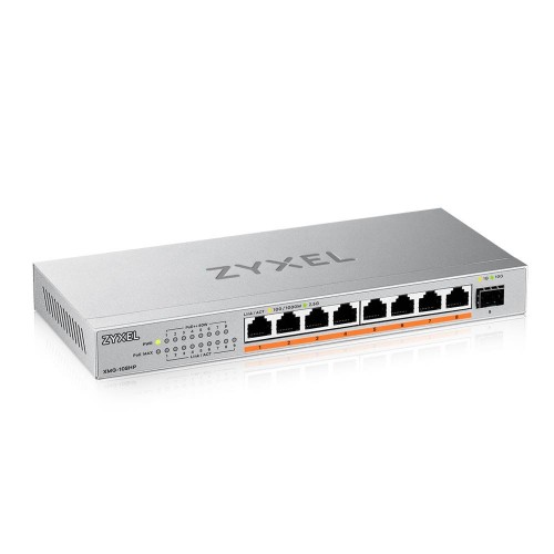 Image of XMG-108HP - Switch Unmanaged, 8 Porte 2.5GbE PoE (erogazione fino a 100W), 1 porta 10GbE SFP+, Desktop / XMG-108HP-EU0101F075