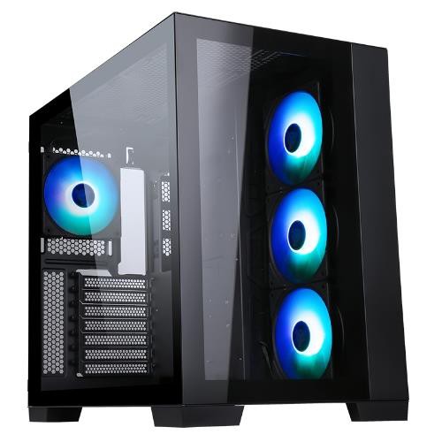 Image of CASE ITEK TOWER "DARK CAVE" GAMING 2*USB3,1*USB-C 4*12cm fan ARGB, Trasp Wind, - ITGCADCAGB075