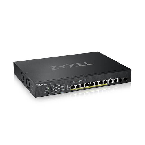 Image of SWITCH ZYXEL XS1930-12HP 8P MULTIGIGABIT Poe 60W (375W max)(1G/2.5G/5G/10G)+2P MultiGigabit +2P 10GbE SFP+ IPv6, VLAN, QoS, ..075