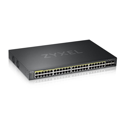 Image of SWITCH ZYXEL GS2220-50HP-EU0101F 44P Gigabit POE (fino a 375W) +4P (RJ-45/SFP) +2P SFP, IPv6, Desktop/Rack Managed Layer 3 Lite075