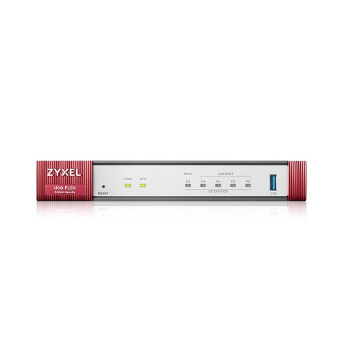 Image of FIREWALL ZXYEL USGFLEX SECURITY GATEWAY 50. WiFi 6 AX 1800Mbps VPN: 10 IPSEC/L2TP, 5 SSL 1XWAN , 4XLAN/DMZ 1XUSB cons x 5 utenti075