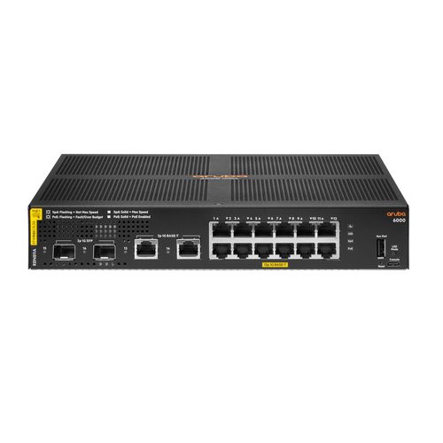 Image of SWITCH R8N89A ARUBA CX 6000 12 X 10/100/1000 CLASS4 (POE 139W) + 2 X 1GB BASET + 2 X 1GB SFP GARANZIA A VITA LIMITATA075