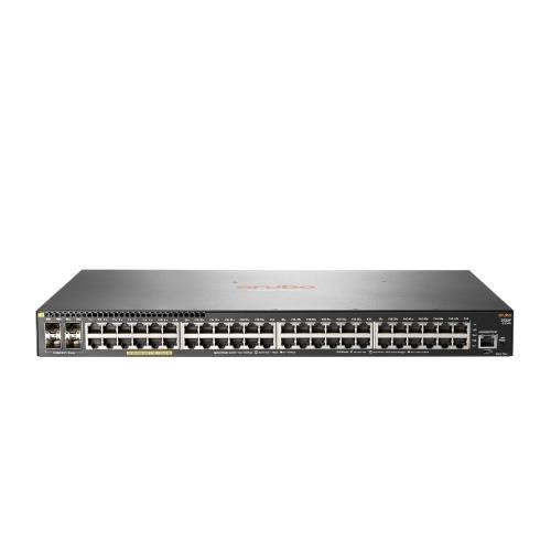 Image of SWITCH HP ARUBA JL256A 2930F 48G POE+ 48X10/100/1000 (POE+ 370W) + 4X1 GIGABIT / 10 GIGABIT SFP+ RACK1U GAR A VITA075