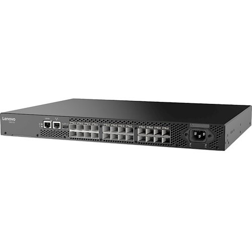 Image of Lenovo ThinkSystem DB610S, 8 ports licensed, 8x 32Gb SWL SFPs, 1 PS, Rail Kit, Lifetime Warranty Support 7D8PA002WW075