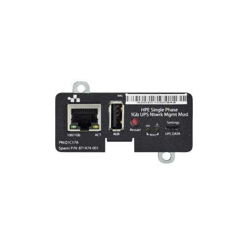 Image of UPS Network Management Module HPE Q1C17A - HPE Single Phase 1Gb UPS Network Management Module075