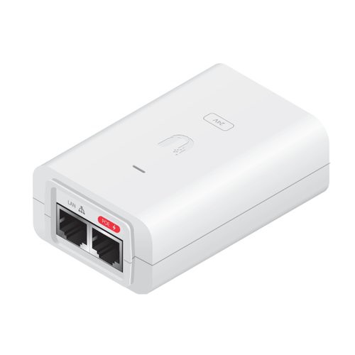 Image of Adattatore Ubiquiti POE-24-30W-G-WH-EU PoE Injector. 24VDC. 1.25A Gigabit Poe, bianco075