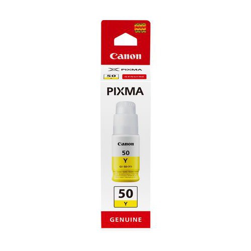 Image of INK CANON GI-50 Y GIALLO Flacone da 70ml Capacità 7.700PP x PIXMA G6050 G5050 G7050 GM4050075