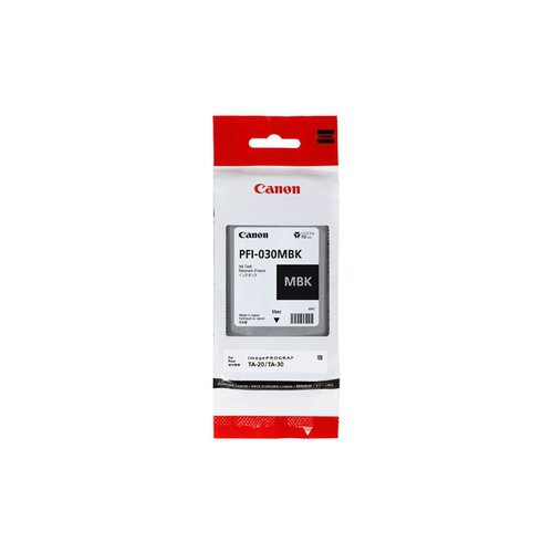 Image of CANON SERBATOIO INCH. NERO MATT PFI-030MBK SINGOLO (55ml) 3488C001 x TA-20 TA-30 TM-240 TM-340075