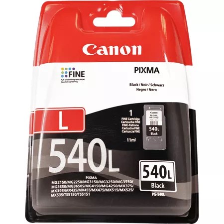 Image of INK CANON PG-540L Nero 11ml cart X MG3650s MG3250 MG3550 MG3650 MX375 MX435 MX515 MX525 MX455 MX395 MX475 MX535 TS5150 TS5151075