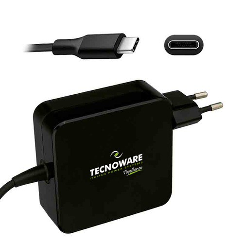 Image of ALIMENTATORE TECNOWARE USB C FAU17563 DA RETE ELETTRICA 65W x NB MacBook Pro,SmartPhone,Tablet e tutti i disp comp con USB C075