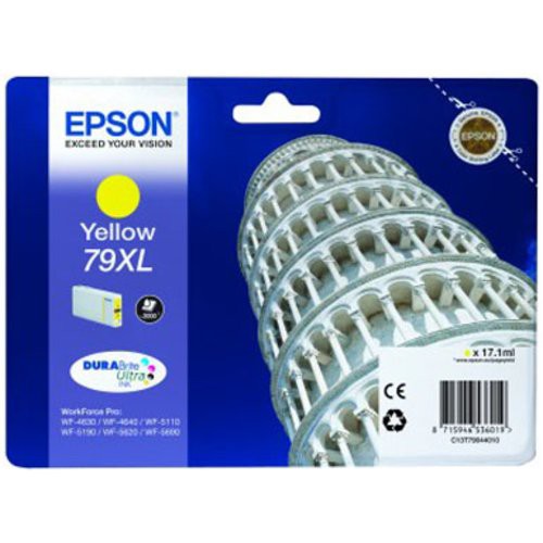 Image of INK EPSON C13T79044010 Giallo Torre di Pisa (taglia XL) x WF-5110DW WF-5190DW WF-5620DWF WF-5690DWF WF-4630DWF WF-4640DTWF075